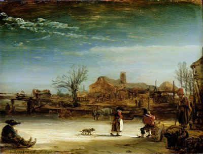 Winter Landscape by Rembrandt van Rijn